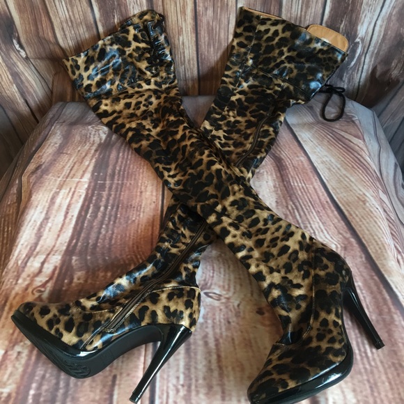 Shoes - Knee high over knee boots club dance exotic